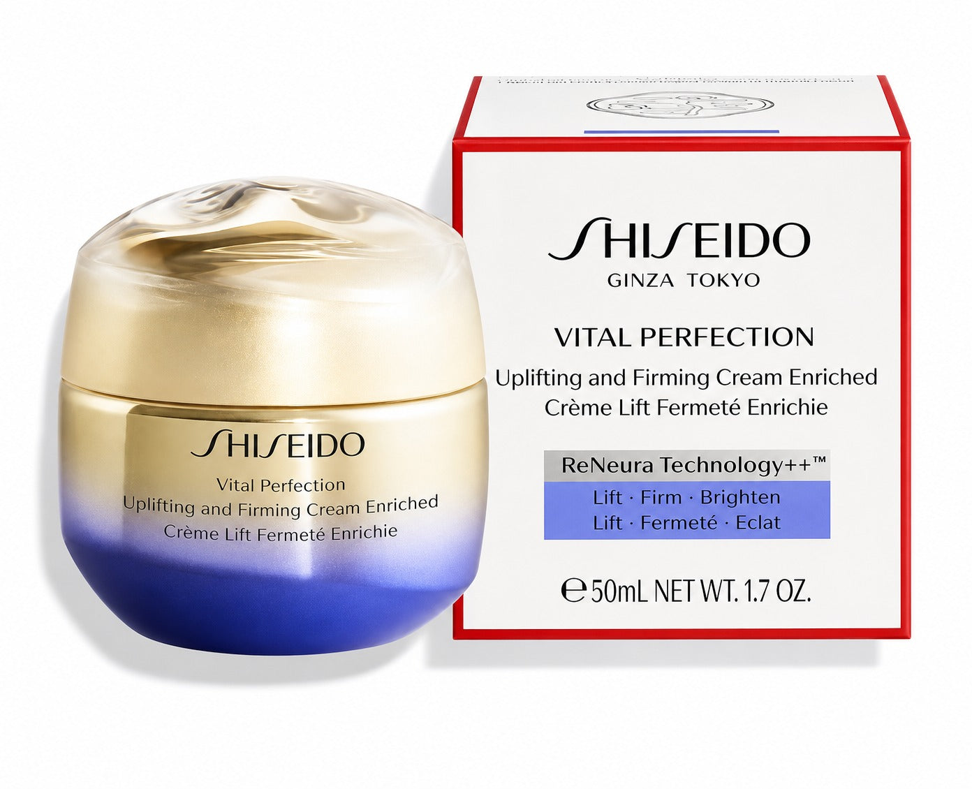Shiseido Vital Perfection Uplifting & Firming Cream Enriched 50mL / 1.7 oz – Anti-Aging Face Moisturizer for Radiant, Lifted & Firm Skin