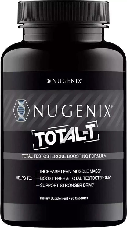 Nugenix Total-T Testosterone Support Formula 90 Capsules for Men | Energy, Strength &amp; Performance Supplement