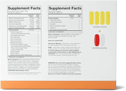 SeroVital Advanced Anti-Aging Dietary Supplement – 120 Capsules + 60 Tablets | Morning &amp; Evening Blend Support