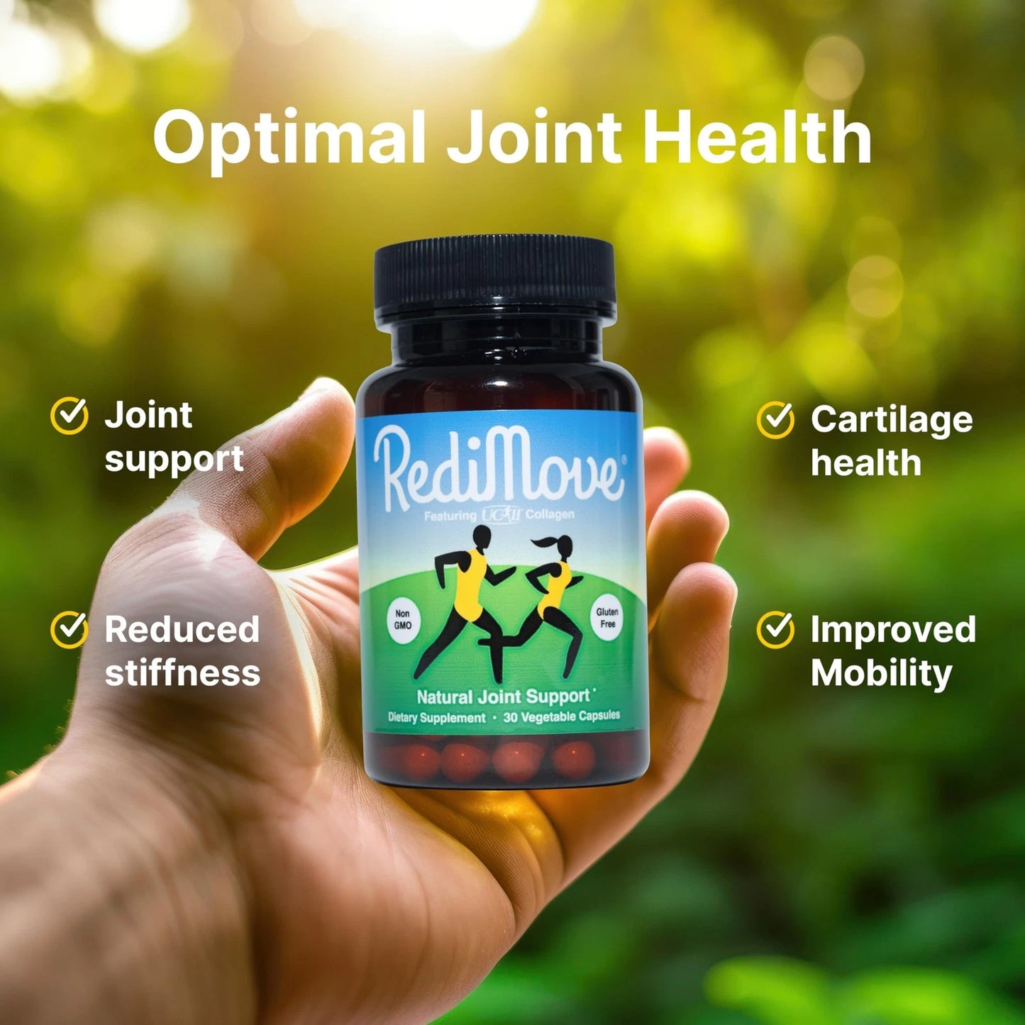 Redimove Natural Joint Support Supplement – Non-GMO, Gluten-Free Formula for Mobility &amp; Comfort