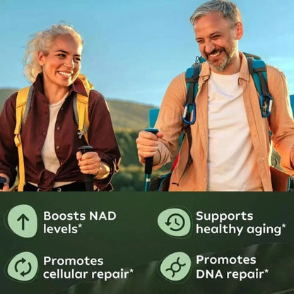 NAD+ Supplement with Nicotinamide Riboside &amp; Resveratrol | Anti-Aging, Energy &amp; Focus Support | Dietary Supplement Capsules