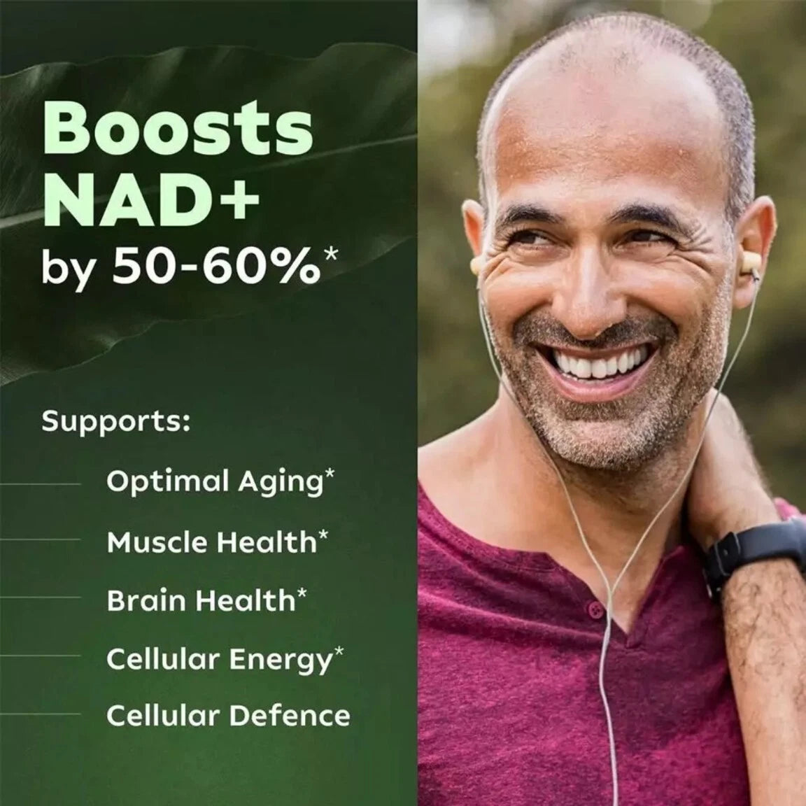 NAD+ Supplement with Nicotinamide Riboside &amp; Resveratrol | Anti-Aging, Energy &amp; Focus Support | Dietary Supplement Capsules