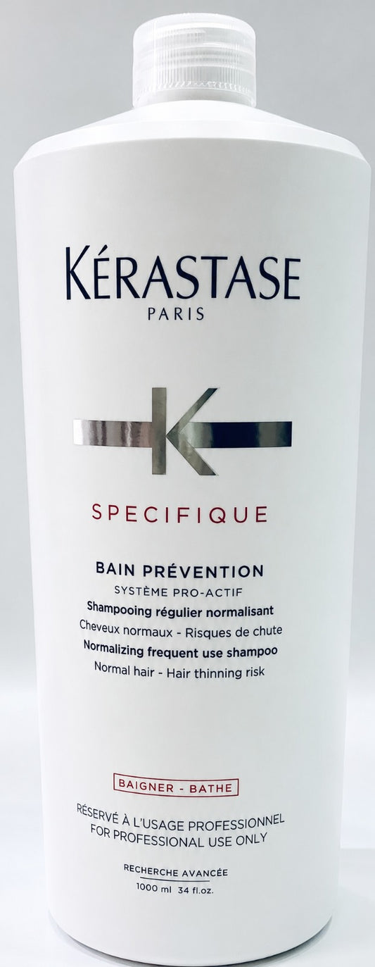 Kérastase Bain Prevention Shampoo 1000ml | Anti-Hair Loss Strengthening Shampoo for Thinning Hair