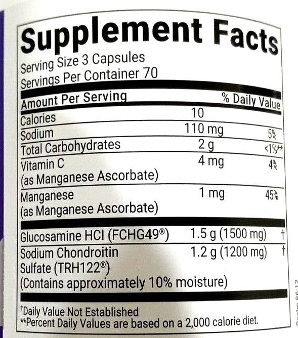 Cosamin DS Joint Health Supplement – Glucosamine 1500mg &amp; Chondroitin 1200mg – 210 Capsules – Support for Joint Comfort &amp; Mobility