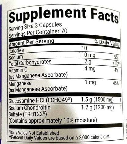 Cosamin DS Joint Health Supplement – Glucosamine 1500mg &amp; Chondroitin 1200mg – 210 Capsules – Support for Joint Comfort &amp; Mobility
