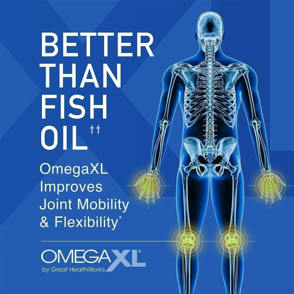 OmegaXL Joint &amp; Muscle Support Green-Lipped Mussel Oil 120 Softgels | 1, 2 &amp; 3 Pack Options