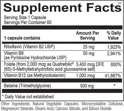Ortho Molecular Products Methyl CPG Dietary Supplement – 60 Capsules | Cardiovascular Health Support