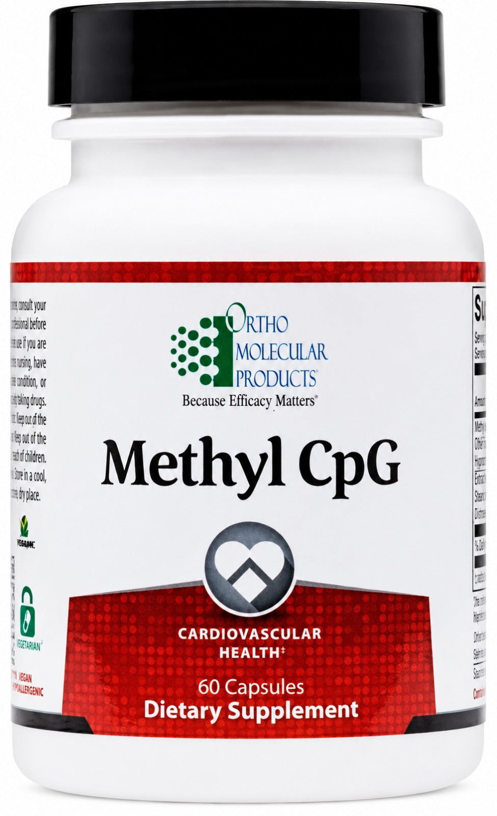 Ortho Molecular Products Methyl CPG Dietary Supplement – 60 Capsules | Cardiovascular Health Support