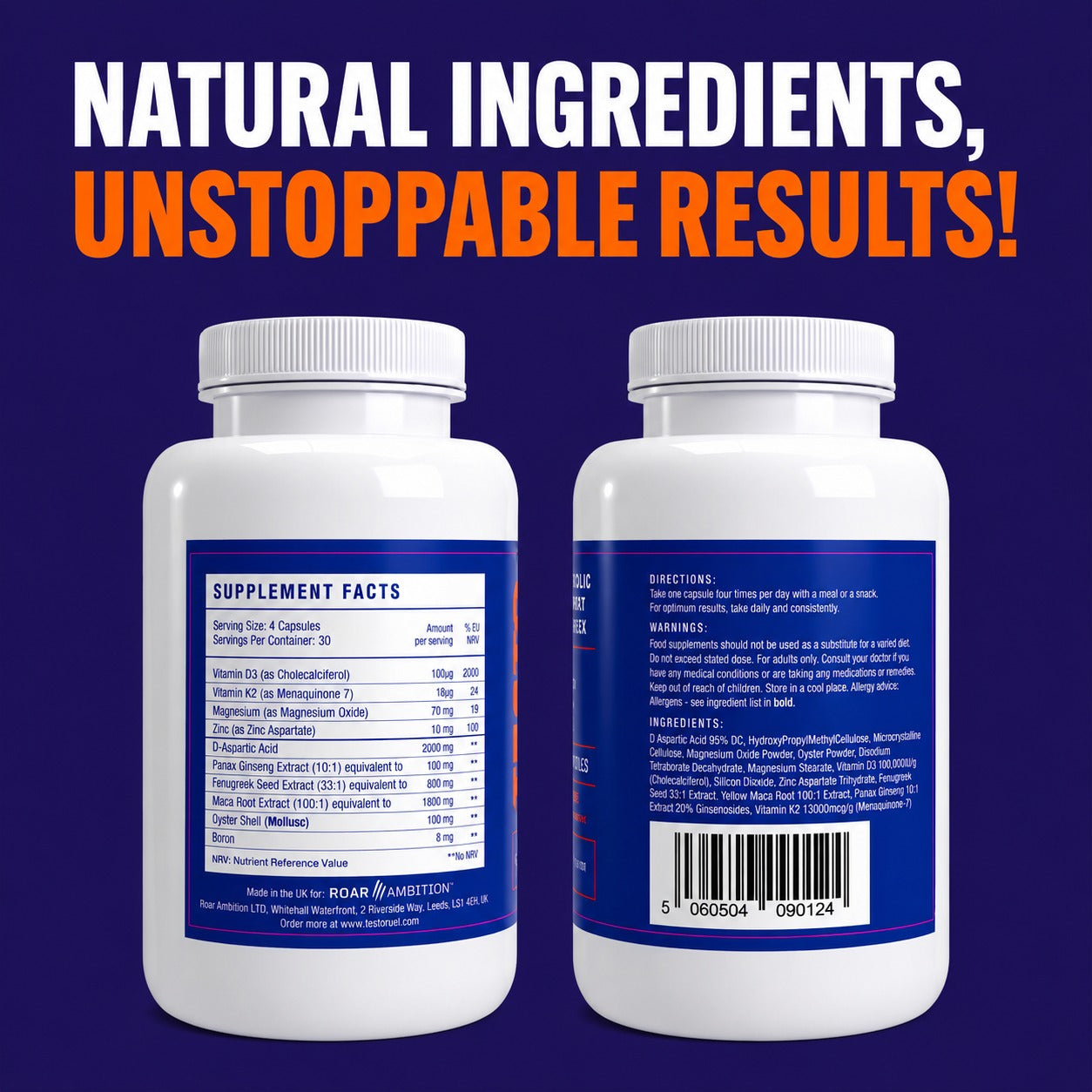 TestoFuel Testosterone Booster for Men | Muscle Growth, Strength &amp; Performance Support Supplement