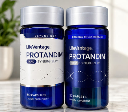 LifeVantage Protandim NRF2 Synergizer 30 Caplets + NAD Synergizer 60 Capsules Authentic Dietary Supplement Bundle