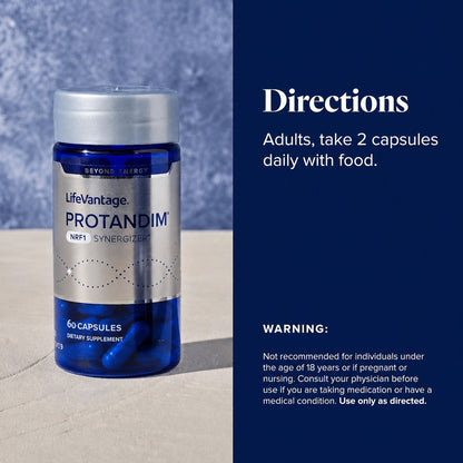 LifeVantage Protandim NRF1 Synergizer Dietary Supplement 60 Vegan Capsules | Mitochondrial Energy Support