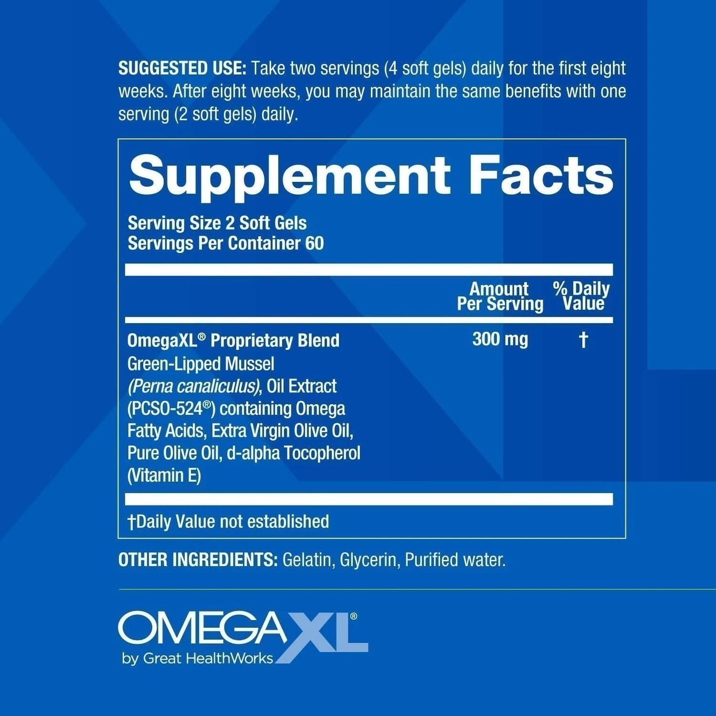 OmegaXL Joint &amp; Muscle Support Green-Lipped Mussel Oil 120 Softgels | 1, 2 &amp; 3 Pack Options