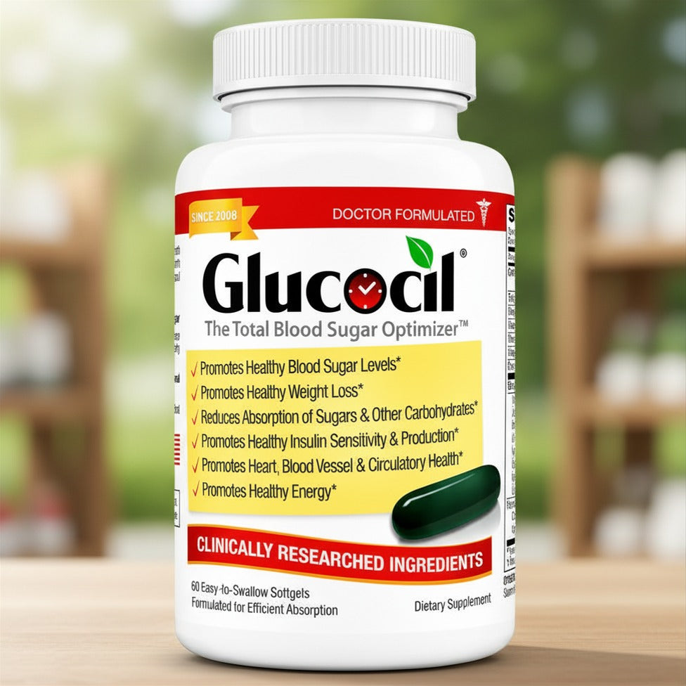 Glucocil Premium Blood Sugar Support Dietary Supplement Softgels | 60 Count | Doctor Formulated
