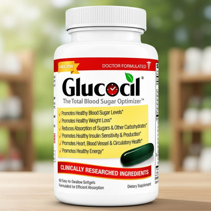 Glucocil Premium Blood Sugar Support Dietary Supplement Softgels | 60 Count | Doctor Formulated