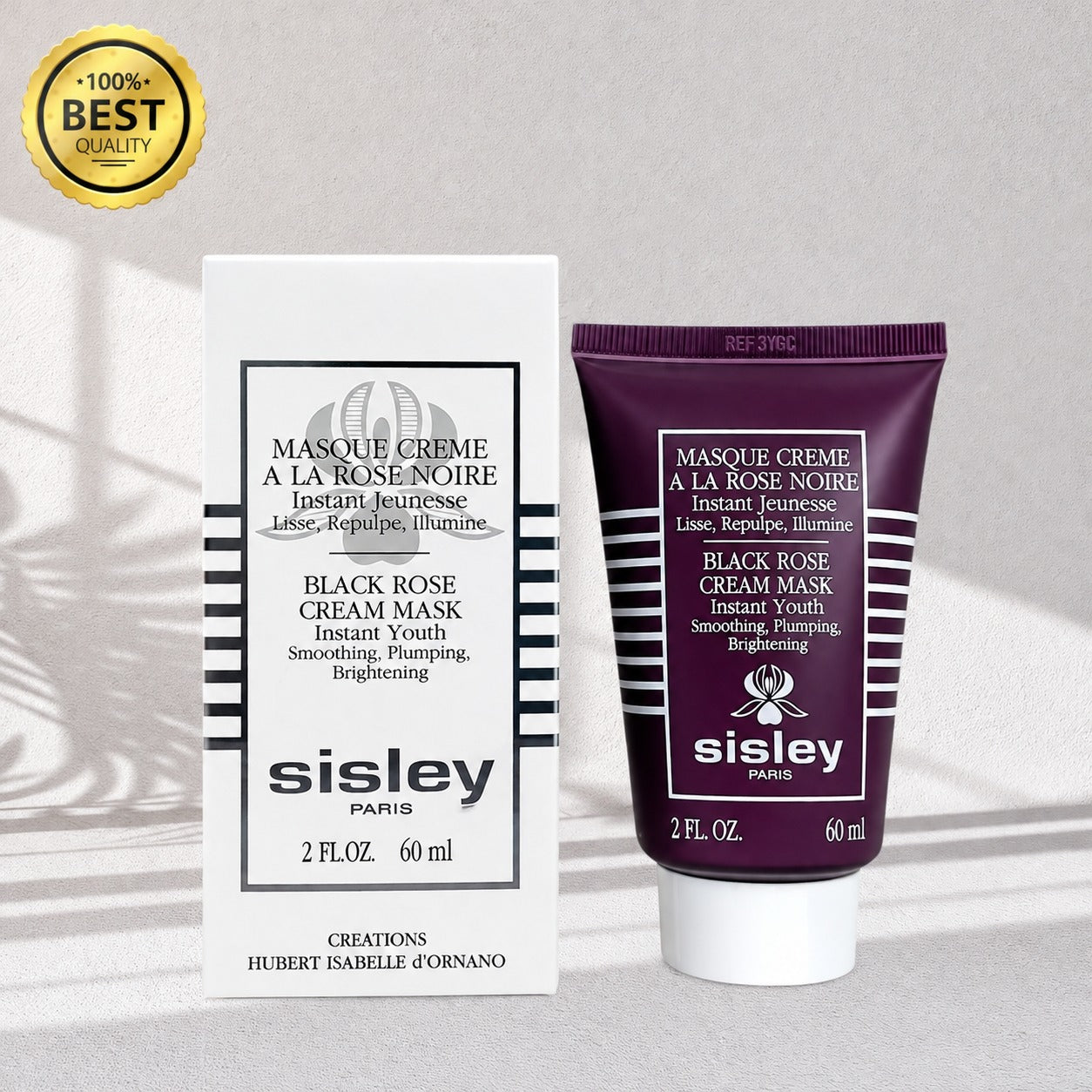 Sisley Paris Black Rose Cream Mask Instant Youth 2 oz / 60ml Brightening &amp; Plumping Face Mask Fast Shipping