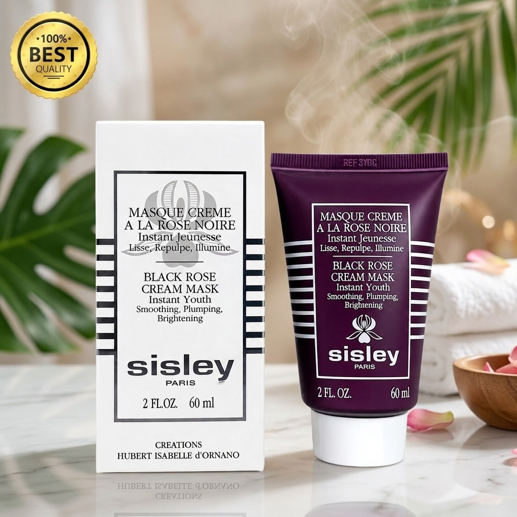 Sisley Paris Black Rose Cream Mask Instant Youth 2 oz / 60ml Brightening &amp; Plumping Face Mask Fast Shipping