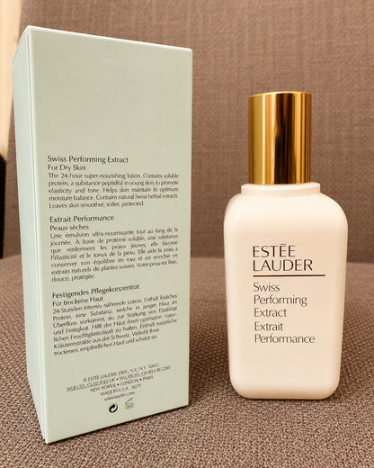 Estée Lauder Swiss Performing Extract Moisturizer 3.4oz / 100ml for Dry &amp; Normal Skin – New in Box Anti-Aging Skincare