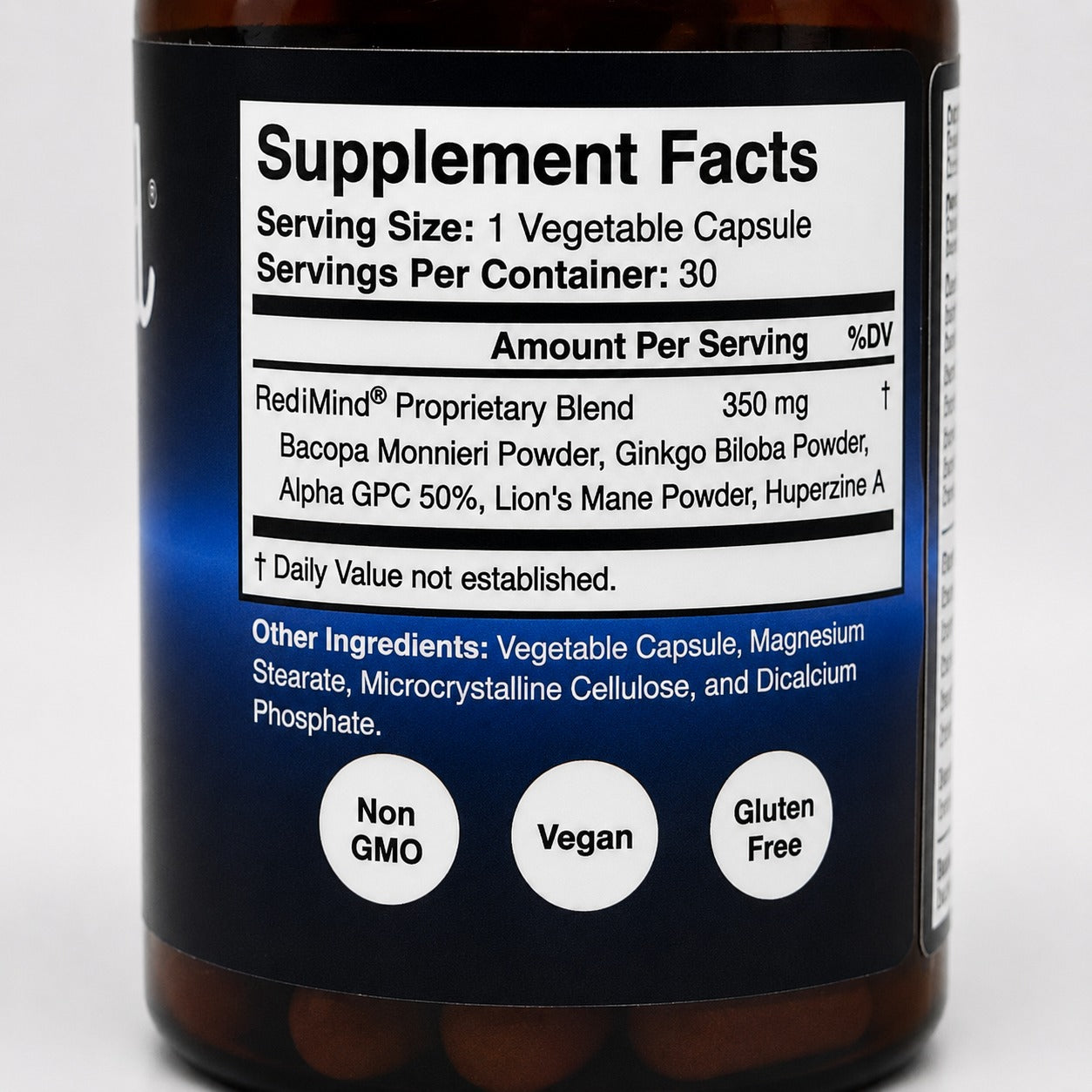 Nutreance RediMind Cognitive Support Supplement – 30 Capsules | Memory &amp; Focus Enhancement Formula