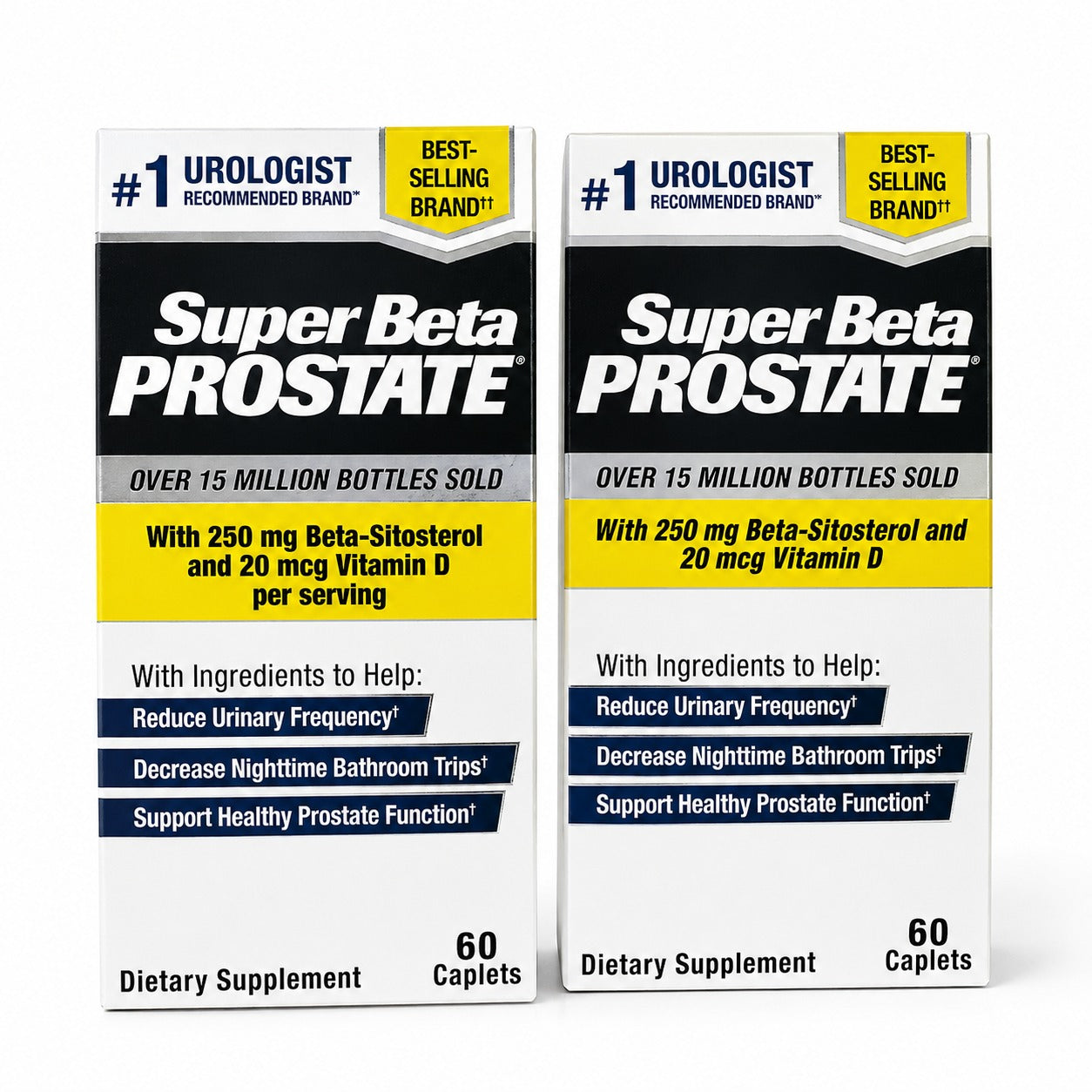 2x Super Beta Prostate Supplement 60 Caplets for Men – Urinary Tract &amp; Prostate Health Support