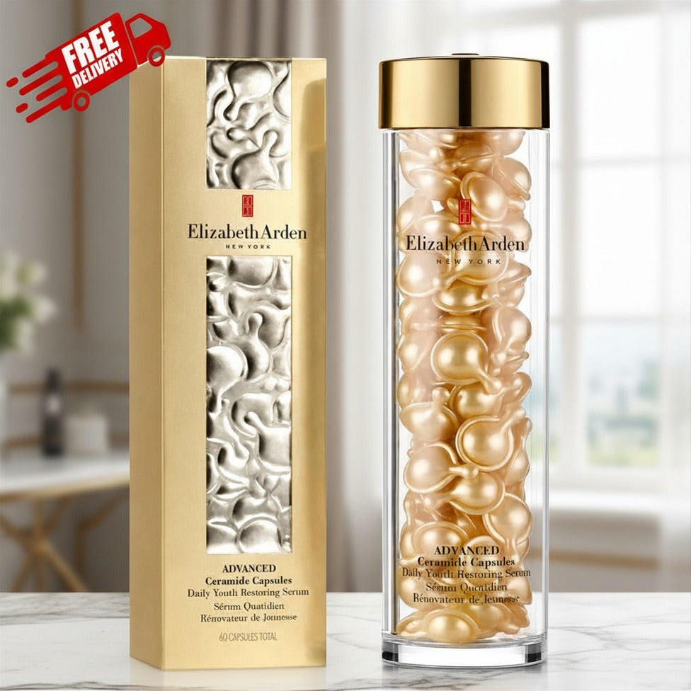 Elizabeth Arden Ceramide Capsules Daily Youth Restoring Serum – 90 Capsules – Anti-Aging Skin Care Treatment