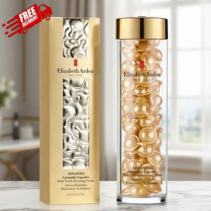 Elizabeth Arden Ceramide Capsules Daily Youth Restoring Serum – 90 Capsules – Anti-Aging Skin Care Treatment