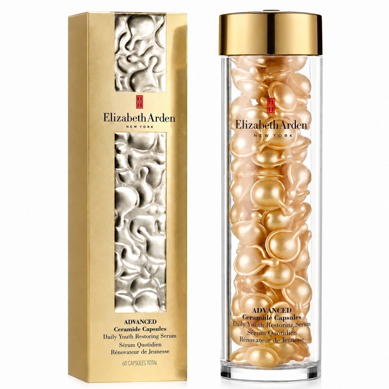 Elizabeth Arden Ceramide Capsules Daily Youth Restoring Serum – 90 Capsules – Anti-Aging Skin Care Treatment