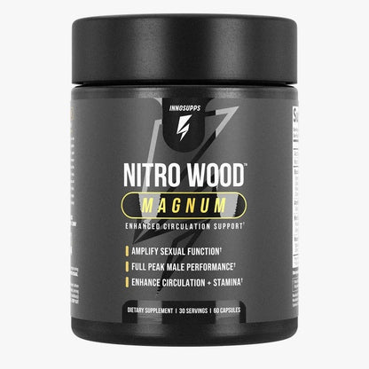 Inno Supps Nitro Wood MAGNUM Capsules – Enhanced Circulation, Stamina &amp; Male Vitality Support Supplement (60 Count)
