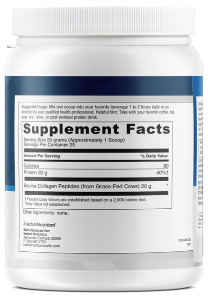 Premium Collagen Peptides Powder – Hydrolyzed Protein for Bones, Joints &amp; Skin Support | Beauty &amp; Wellness Supplement