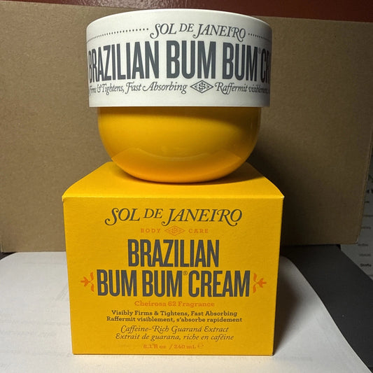 Sol de Janeiro Brazilian Bum Bum Cream Jumbo 8.1 oz / 240ml Visibly Firming Body Cream Cheirosa 62 NIB