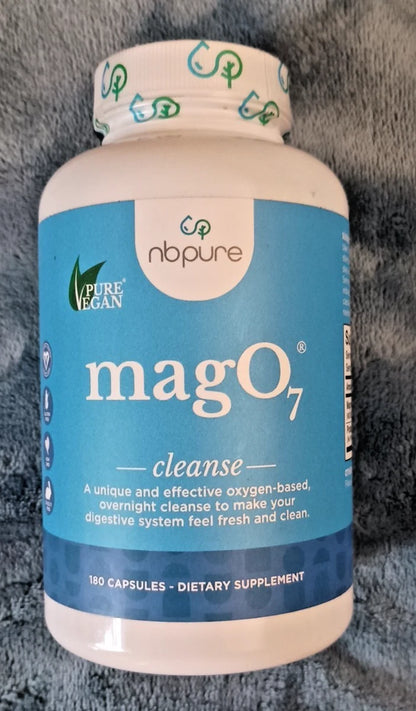 NB Pure MagO7 Cleanse Supplement 180 Capsules – Vegan Oxygen Based Digestive Support with Magnesium Oxide &amp; Potassium