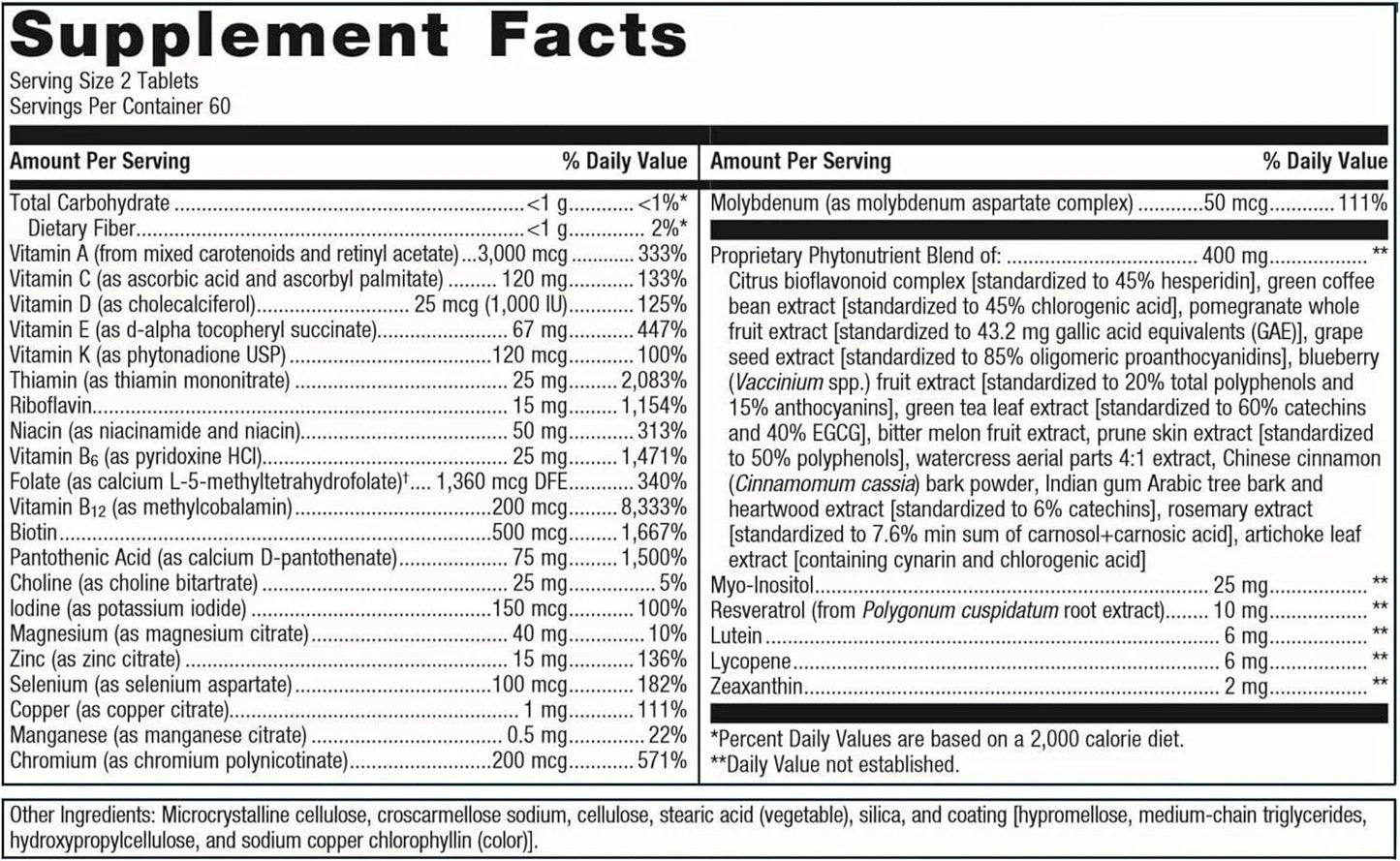 Metagenics PhytoMulti® Multivitamin – 120 Tablets | Advanced Daily Wellness & Antioxidant Support