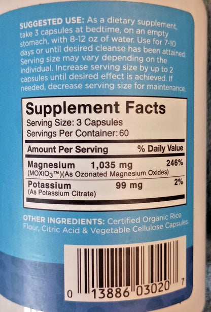 NB Pure MagO7 Cleanse Supplement 180 Capsules – Vegan Oxygen Based Digestive Support with Magnesium Oxide &amp; Potassium
