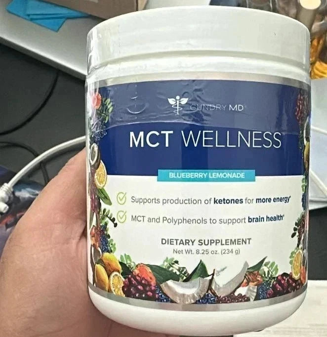 Gundry MD MCT Wellness Blueberry Lemonade Powder Supplement, 8.25 oz (234g)