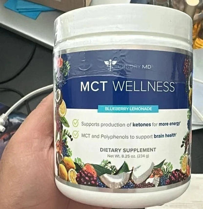 Gundry MD MCT Wellness Blueberry Lemonade Powder Supplement, 8.25 oz (234g)