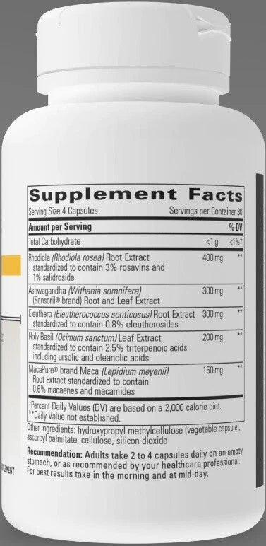 HPA Adapt Stress Resistance Complex by Integrative Therapeutics – Adaptogenic Herbal Blend, Supports Stress &amp; Energy Balance – 120 Capsules