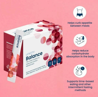 Unicity Balance Berry Dietary Fiber Supplement, 30 Sachets Box | Exp 02/2027