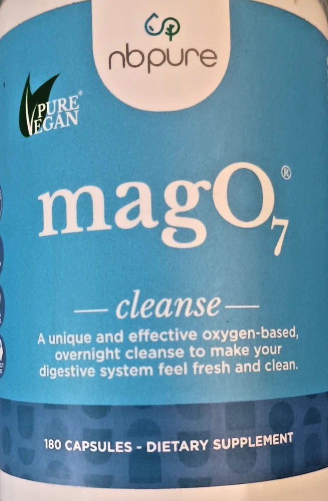 NB Pure MagO7 Cleanse Supplement 180 Capsules – Vegan Oxygen Based Digestive Support with Magnesium Oxide &amp; Potassium