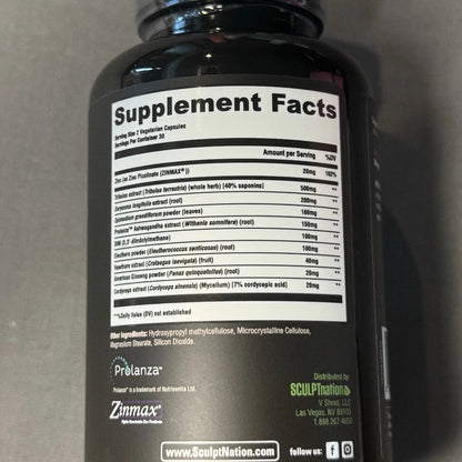 TEST BOOST Max by Sculpt Nation Testosterone Booster for Men Muscle Growth Fat Loss Supplement