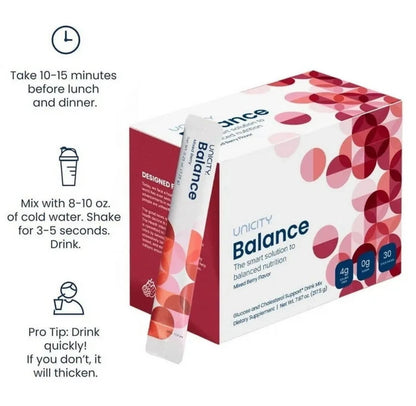 Unicity Balance Berry Dietary Fiber Supplement, 30 Sachets Box | Exp 02/2027