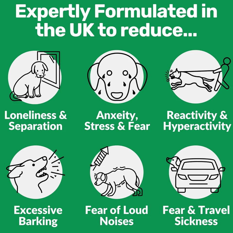 Calming Treats for Dogs – Anxiety, Stress &amp; Fear Relief Chews for Barking, Travel &amp; Aggression Support – 60 Count Natural Calming Supplement for All Breeds